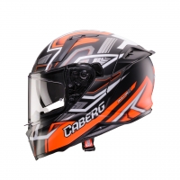CABERG 2026 KASK INTEGRALNY Z BLENDĄ MODEL AVALON X BRAMA KOLOR CZARNY MAT/CZERWONY FLUO/SZARY ROZMIAR S