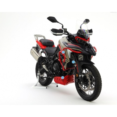 CROSSPRO PROMOCJA GMOLE ALUMINIOWE OSŁONY SILNIKA I CHŁODNIC BENELLI TRK 702 / 702 X '23-'24 KOLOR CZARNY (KOMPATYBILNE Z ORYGIN