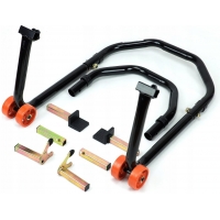 BIKETEC PROMOCJA PODNOŚNIK STOJAK MOTOCYKLOWY 3W1 (PRZÓD/TYŁ - TYP L/V) KOMPLET