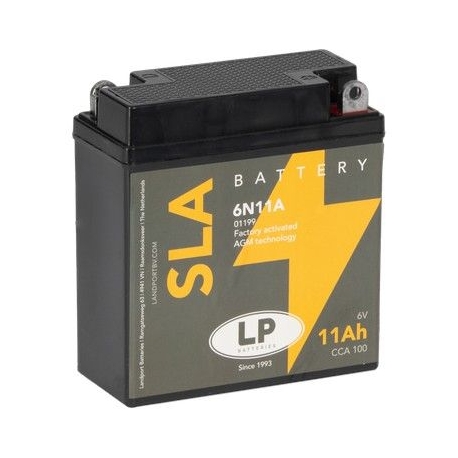 LANDPORT AKUMULATOR 6N11A SLA (MS 6N11A) 6V 11AH (CCN 100) 121X58X130 BEZOBSŁUGOWY - ZALANY (10)