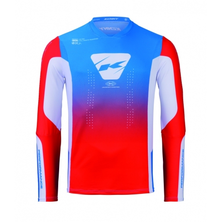 KENNY RACING KOSZULKA CROSS/ENDURO PERFORMANCE PATRIOT KOLOR NIEBIESKI/CZEROWNY/BIAŁY ROZMIAR L