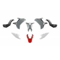 RACETECH (RTECH) 2025/12 KOMPLET PLASTIKÓW (BEZ PRZEDNIEGO BŁOTNIKA) T7 YAMAHA TENERE 700 '25-'26 KOLOR SZARY / CZARNY / BIAŁY /