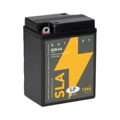 LANDPORT AKUMULATOR B38-6A SLA (MS B38-6A) 6V 13AH (CCN 110) 119X83X161 BEZOBSŁUGOWY - ZALANY (10)