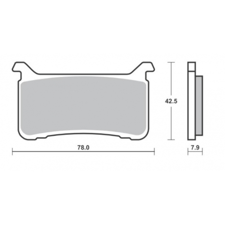 SBS PROMOCJA KLOCKI HAMULCOWE KH700 RACING DUAL SINTER KOLOR ZŁOTY TARCZA PRAWA HONDA CB 1000 R '18-'20, CB 1100 RS '17-'19, CBR