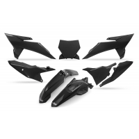 UFO 2025/11 KOMPLET PLASTIKÓW Z OSŁONĄ LAMPY KTM SX 85 '25-'26 KOLOR CZARNY