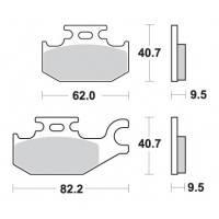 SBS PROMOCJA KLOCKI HAMULCOWE KH307 OFF-ROAD SINTER KOLOR ZŁOTY