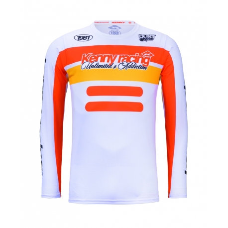 KENNY RACING KOSZULKA CROSS/ENDURO FORCE BEACH DUST ORANGE KOLOR POMARAŃCZOWY/BIAŁY ROZMIAR L