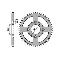 PBR PROMOCJA ZĘBATKA TYLNA 4463 37 F HONDA CRF 50 04-16, XR 50 00-07 (ŁAŃC. 420) (JTR1213.37) (MADE IN ITALY)
