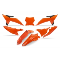UFO 2025/11 KOMPLET PLASTIKÓW Z OSŁONĄ LAMPY KTM SX 85 '25-'26 KOLOR POMARAŃCZOWY