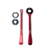ACCEL KOMPLET ŁYŻEK DO OPON (23+24CM) ALU7075 KUTE Z KLUCZAMI 10,13,17,22,27,32 MM KOLOR CZERWONY (ŁYŻKA DO OPON)