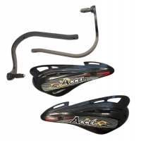 ACCEL OSŁONY RĄK (HANDBARY) Z MOCOWANIEM ALUMINIOWYM ATV (22+28MM) (ALU-CZARNY, PLASTIK-CZARNY)