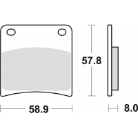 TRW ZF KLOCKI HAMULCOWE KH146 ORGANIC SUZUKI GSXF 600 / 750 88-97, VX 800 90-95, GSXF 1100 88-96, GSX 1100 G 91-93, PRZÓD/TYŁ