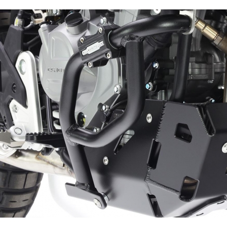 CROSSPRO GMOLE ALUMINIOWE DOLNE OSŁONY SILNIKA I CHŁODNIC CF MOTO 450 MT '24 KOLOR CZARNY (KOMPATYBILNE Z ORYGINALNĄ PŁYTĄ)