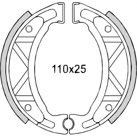 BRENTA SZCZĘKI HAMULCOWE SH503 YAMAHA CYGNUS 125 '95-'02, NEOS 50 '97-'09, SR 125 '82-'02, TT 225 '86-'04, YFA 125 '91-'93, YFM 