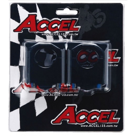 ACCEL MOCOWANIE/PODWYŻKI KIEROWNICY (DÓŁ-28,6/GÓRA-28,6MM) WYS. 35MM KOLOR CZARNY (BM-09BK28/28)