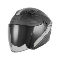 NOX KASK OTWARTY JET Z BLENDĄ N130 EKTO KOLOR SREBRNY/CZARNY MAT ROZMIAR S