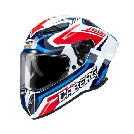 CABERG KASK INTEGRALNY Z BLENDĄ MODEL DRIFT EVO II JARAMA KOLOR BIAŁY/CZERWONY/NIEBIESKI ROZMIAR S (PINLOCK W ZESTAWIE)