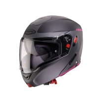 CABERG KASK SZCZĘKOWY FLIP-UP MODEL HORUS X RAY CZARNY MAT/SZARY/FUKSJA (INTENSYWNY ODCIEŃ RÓŻOWEGO) ROZMIAR S