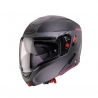 CABERG KASK SZCZĘKOWY FLIP-UP MODEL HORUS X RAY CZARNY MAT/SZARY/FUKSJA (INTENSYWNY ODCIEŃ RÓŻOWEGO) ROZMIAR S