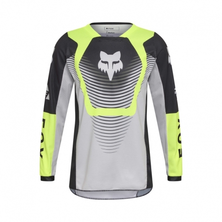 BLUZA MOTOCYKLOWA JUNIOR FOX 180 COLLECT GREY YELLOW