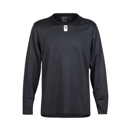 KOSZULKA ROWEROWA Z DŁUGIM RĘKAWEM JUNIOR FOX DEFEND BLACK