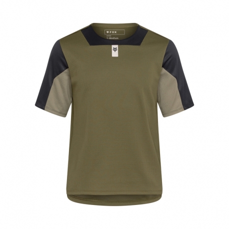 KOSZULKA ROWEROWA JUNIOR FOX DEFEND OLIVE GREEN