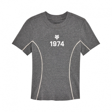 T-SHIRT DAMSKI FOX MOTO-X FITTED HEATHER GRAPHITE