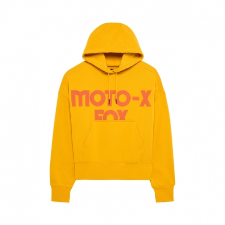 BLUZA Z KAPTUREM DAMSKA FOX MOTO-X OVERSIZED MUSTARD