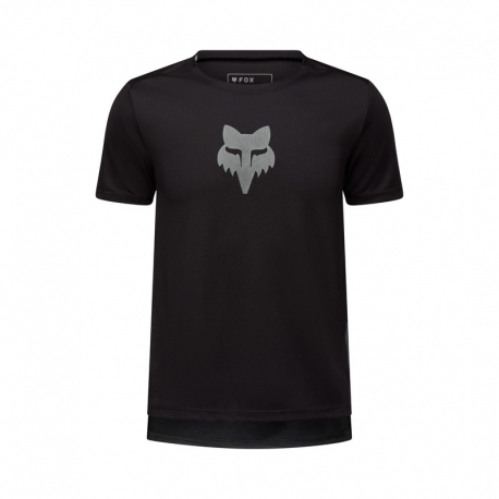 KOSZULKA ROWEROWA JUNIOR FOX RANGER HEAD BLACK