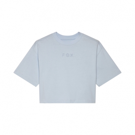 T-SHIRT DAMSKI FOX WORDMARK OS CROP PALE BLUE