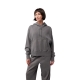 BLUZA Z KAPTUREM DAMSKA FOX WORDMARK OVERSIZED PEWTER