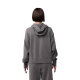 BLUZA Z KAPTUREM DAMSKA FOX WORDMARK OVERSIZED PEWTER