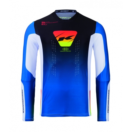 KENNY RACING KOSZULKA CROSS/ENDURO PERFORMANCE KID/JUNIOR/DZECIĘCE GRADIENT KOLOR NIEBIESKI ROZMIAR XS (10/12 LAT)