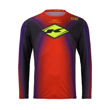 KENNY RACING KOSZULKA CROSS/ENDURO TRACK KID/JUNIOR/DZECIĘCE FOCUS RED KOLOR CZERWONY ROZMIAR XXS (7/9 LAT)