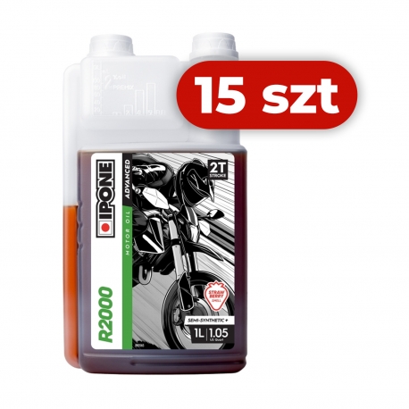 IPONE R2000 STRAWBERRY OLEJ DO DOZOWNIKA SEMI SYNTHETIC PLUS 2T (TRUSKAWKA) 1L (AKC) (15) ZASTĘPUJE 800105 KARTON 15 SZTUK
