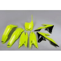 UFO KOMPLET PLASTIKÓW SUZUKI RMZ 250 '19-'25, RMZ 450 '18-'25 KOLOR ŻÓŁTY FLUO (SU418DFLU)