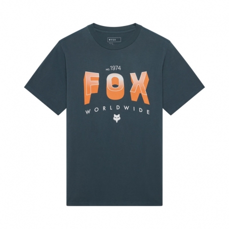 T-SHIRT FOX BLOCK 195 ORIGINAL DEEP COBALT