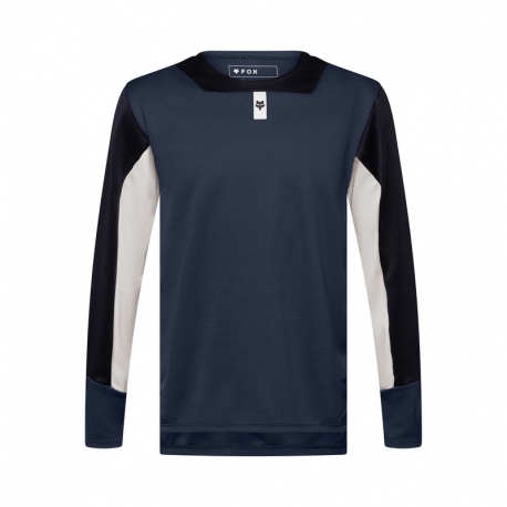 KOSZULKA ROWEROWA Z DŁUGIM RĘKAWEM JUNIOR FOX DEFEND GALAXY BLUE