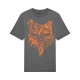 T-SHIRT JUNIOR FOX IMAGE PRINT HEAD HEATHER DARK GREY