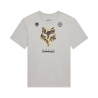 T-SHIRT DAMSKI FOX IMAGE PRINT LIGHT GREY