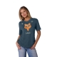 T-SHIRT DAMSKI FOX IMAGE PRINT DEEP COBALT