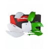 POLISPORT KOMPLET PLASTIKÓW KAWASAKI KX 65 '00-'25 W ZESTAWIE TABLICA PRZEDNIA (8661500010) KOLOR ZIELONO BIAŁY