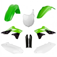 POLISPORT KOMPLET PLASTIKÓW (FULL KIT) KAWASAKI KX 250F '13-'16 W ZESTAWIE TABLICA PRZEDNIA (8659200003) I OSŁONY AMORTYZARORÓW 