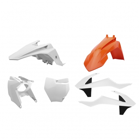 POLISPORT KOMPLET PLASTIKÓW KTM SX 65 '16-'23 ZESTAW ZAWIERA OSŁONĘ FILTRA POWIETRZA (AIRBOX) KOLOR BIAŁY POMARAŃCZOWY (OEM)