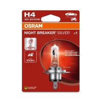 OSRAM ŻARÓWKA H4 12V 60/55W P43t NIGHT BREAKER® SILVER (+100%) BLISTER