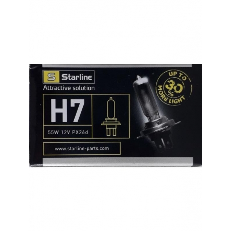 STARLINE ŻARÓWKA H7 12V 55W PX26D (+30% WIĘCEJ ŚWIATŁA)