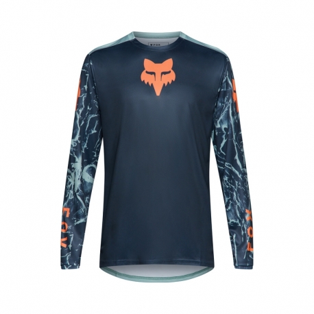 KOSZULKA ROWEROWA Z DŁUGIM RĘKAWEM JUNIOR FOX RANGER IMG PRINT ARCTIC BLUE YS