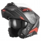 NOX KASK SZCZĘKOWY (FLIP-UP) Z BLENDĄ N967 CONQUER KOLOR CZARNY MAT/CZERWONY ROZMIAR XL
