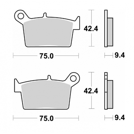 SBS NOWOŚĆ KLOCKI HAMULCOWE KH697 STREET STANDART CERAMIC TYŁ SWM ACE OF SPADES '18-'21, RS R '18-'20 KOLOR CZARNY