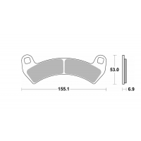 SBS NOWOŚĆ KLOCKI HAMULCOWE KH680 OFF-ROAD SINTER KOLOR ZŁOTY PRZÓD POLARIS RZR XP/XP4/PRO TURBO '16 -